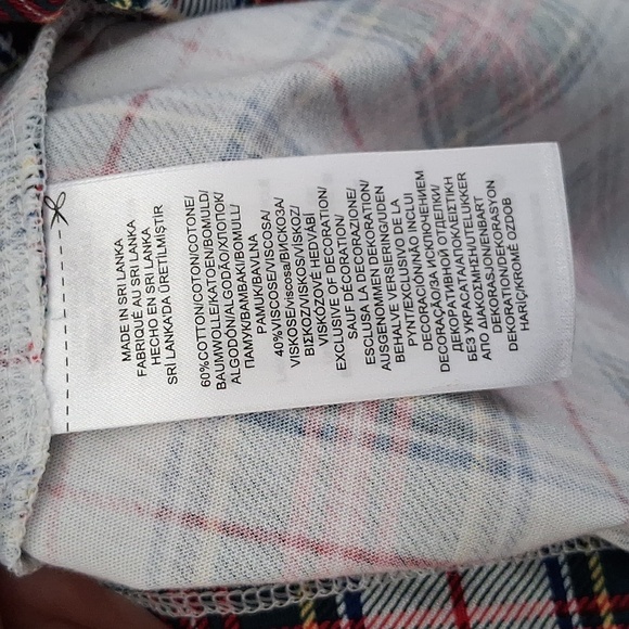 NEW Lauren Ralph Lauren Ivory Red Plaid Pajama Pants Set Size Large - Picture 8 of 11